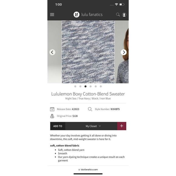 Lululemon boxy Cotton blend sweater - Picture 4 of 12